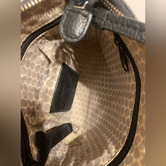 Crossbody Brighton black leather purse with silver accents - Picture 7 of 17